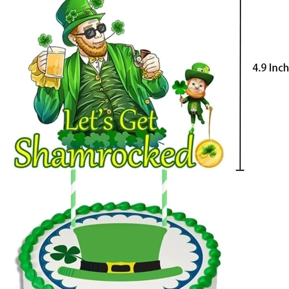 St Patricks Day Decorations Kit Includes Banner, Cake Topper and 20PCS Balloons
